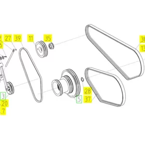 Oryginalny pierścień o numerze katalogowym 101901992, stosowany w kombajnach zbożowych marki Rostselmash.