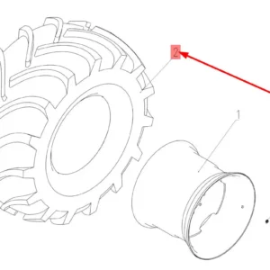 Oryginalna opona 900/60R32 o numerze katalogowym 101903113, stosowana w kombajnach zbożowych marki Rostselmash schemat.