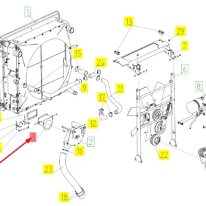 Oryginalny kanał powietrza o numerze katalogowym 101903228, stosowany w kombajnach zbożowych marki Rostselmash schemat.