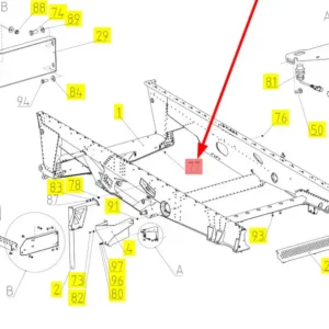 Oryginalna nitonakrętka ramy mocowania sit o numerze katalogowym 101910191, stosowana w kombajnach zbożowych marki Rostselmash.