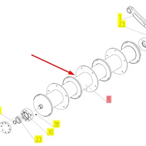 Oryginalna rolka przenośnika pochyłego o numerze 101911913