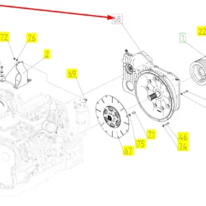 Oryginalna przekładnia Cummins (st IV) o numerze katalogowym 101919266, stosowana w kombajnach zbożowych marki Rostselmash schemat.
