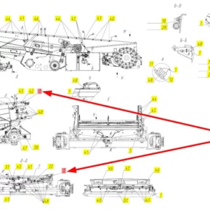 Oryginalna wiązka elektryczna o numerze katalogowym 101919470, stosowana w kombajnach zbożowych marki Rostselmash schemat.