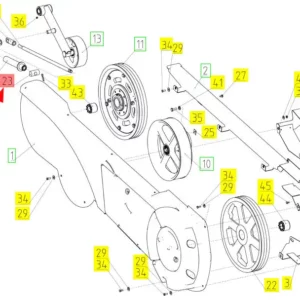 Oryginalna tuleja dystansowa o numerze katalogowym 101924230, stosowana w kombajnach zbożowych marki Rostselmash schemat