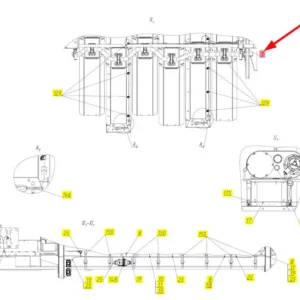 Oryginalna wiązka elektryczna czujnika o numerze katalogowym 101928376, stosowana w kombajnach zbożowych marki Rostselmash schemat.