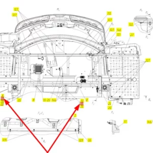 Oryginalna wiązka elektryczna o numerze katalogowym 101930972, stosowana w kombajnach zbożowych marki Rostselmash schemat.