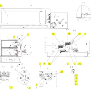 Oryginalny przewód elektryczny akumulatora o numerze katalogowym 101932719, stosowany w kombajnach zbożowch marki Rostselmash schemat.