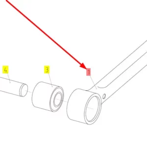Oryginalny drążek mocujący o numerze katalogowym 101934203, stosowany w kombajnach zbożowych marki Rostselmash.