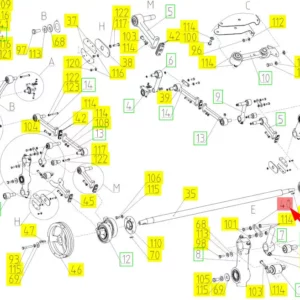 Oryginalna płytka mocująca o numerze katalogowym 101934206, stosowana w kombajnach zbożowych marki Rostselmash.