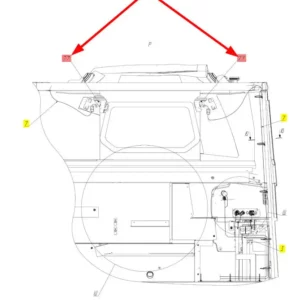 Oryginalny reflektor halogenowy o numerze katalogowym 101935225, stosowany w kombajnach zbożowych marki Rostselmash schemat.