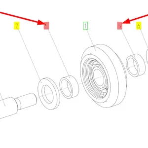 Oryginalna tuleja o numerze katalogowym 101936973, stosowana w kombajnach zbożowych marki Rostselmash schemat