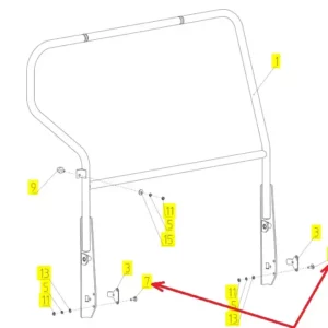 Oryginalna śruba o wymiarach M6 x 20, klasie twardości 8.8 i numerze katalogowym 101951805, stosowana w kombajnach zbożowych marki Rostselmash. schemat