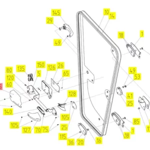 Oryginalna obudowa uchwytu drzwi o numerze katalogowym 101954153, stosowana w kombajnach zbożowych marki Rostselmash.