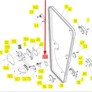 Oryginalna obudowa o numerze katalogowym 101954155, stosowana w kombajnach zbożowych marki Rostselmash schemat