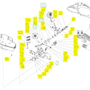 Oryginalna obudowa o numerze katalogowym 101958293, stosowana w kombajnach zbożowych marki Rostselmash schemat