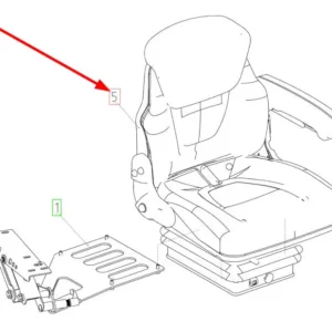 Oryginalny fotel operatora o numerze katalogowym 101976118, stosowany w kombajnach zbożowych marki Rostselmash schemat.