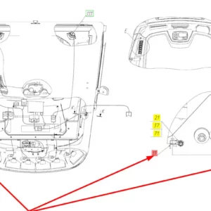 Oryginalna wiązka elektryczna o numerze katalogowym 101976626, stosowana w kombajnach zbożowych marki Rostselmash schemat.