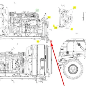 Oryginalna wiązka komputera pokładowego o numerze katalogowym 102017379, sosowana w kombajnach zbożowcyh marki Rostselmash schemat.