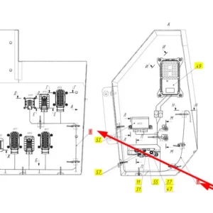 Oryginalna wiązka elektryczna o numerze katalogowym 102026038, stosowana w kombajnach zbożowych marki Rostselmash schemat.