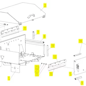 Oryginalna śruba M6 x 16 o numerze katalogowym 102028343, stosowana w kombajnach zbożowych marki Rostselmash- schemat.