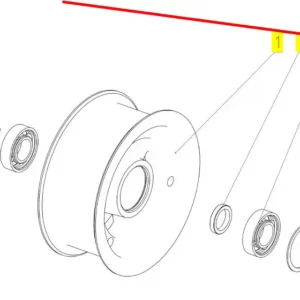 Oryginalne łożysko  kulkowe o numerze katalogowym 102039168, stosowane w kombajnach zbożowych marki Rostselmash schemat.