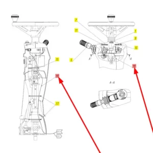 Oryginalna wiązka przewodów kolumny kierowniczej o numerze katalogowym 102051845, stosowana w kombajnach zbożowych marki Rostselmash schemat.