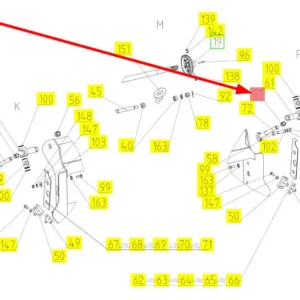 Oryginalna nakrętka wałka podajnika pochyłego o numerze katalogowym 102052839, stosowana w kombajnach zbożowych marki Rostselmash schemat