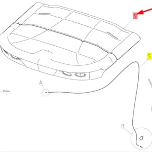 Oryginalny dach o numerze katalogowym 102086580, stosowany w kombajnach zbożowych marki Rostselmash schemat