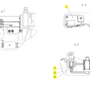 Oryginalny mechanizm zmiany biegów o numerze katalogowym 102094317, stosowany w kombajnach zbożowych marki Rostselmash schemat.