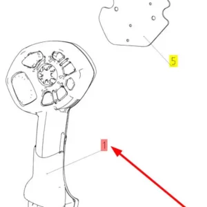 Oryginalna obudowa joysticka o numerze katalogowym 102115715, stosowana w kombajanch zbożowych marki Rostselmash- schemat.