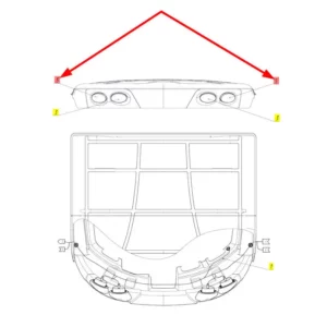 Oryginalna lampa robocza o numerze katalogowym 102118293, stosowana w kombajnach zbożowych marki Rostselmash schemat.
