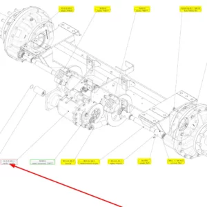 Oryginalna skrzynia biegów o numerze katalogowym 102126103, stosowana w kombajnach zbożowych marki Rostselmash schemat.