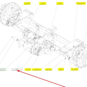 Oryginalny hamulec postojowy o numerze katalogowym 102126400, stosowany w kombajnach zbożowych marki Rostselmash schemat.