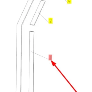 Oryginalna uszczelka o numerze katalogowym 102157208, stosowana w kombajnach zbożowych marki Rostselmash schemat