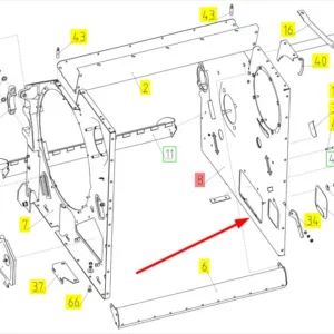 Oryginalny prawy panel młocarni Vector o numerze 102165560