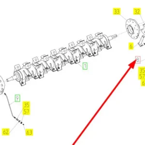 Oryginalny przewód smarujący o numerze katalogowym 102165566, stosowany w kombajnach zbożowych marki Rostselmash schemat.