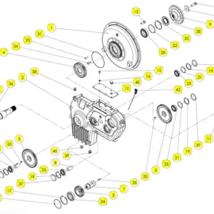 Oryginalna uszczelka olejowa o wymiarach 60 x 110 x 13 mm i numerze katalogowym 102174555, stosowana w kombajnach zbożowych marki Rostselmash. schemat