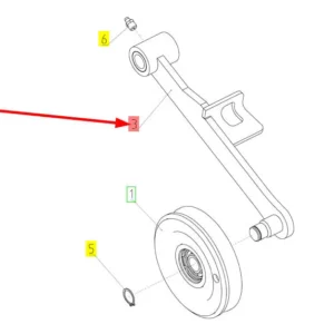 Oryginalna dźwignia o numerze katalogowym 102179770, stosowana w kombajnach zbożowych marki Rostselmash.