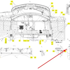Oryginalna wiązka elektryczna o numerze katalogowym 102186302, stosowana w kombajnach zbożowych marki Rostselmash schemat.
