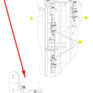Oryginalna wiązka elektromechanizmu o numerze katalogowym 102197867, stosowana w kombajnach zbożowych marki Rostselmash schemat