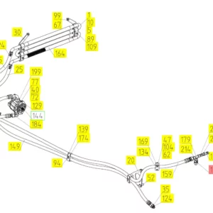Oryginalny czujnik ciśnienia o numerze katalogowym 102200904, stosowany w kombajnach zbożowych marki Rostselmash schemat.