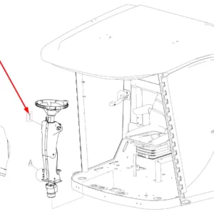 Oryginalna kolumna kierownicza o numerze katalogowym 102203612, stosowana w kombajnach zbożowych marki Rostselmash schemat.