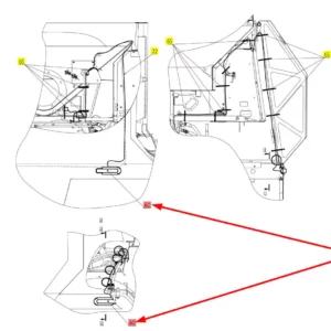 Oryginalna lampa kierunkowskazu o numerze katalogowym 102205584, stosowana w kombajnach zbożowych marki Rostselmash schemat.