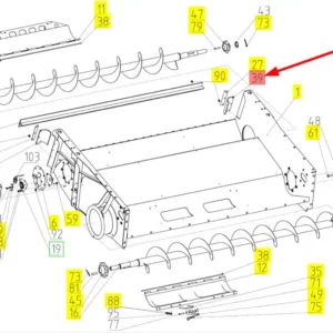 Oryginalna uszczelka o numerze katalogowym 102220241, stosowana w kombajnach zbożowych marki Rostselmash.