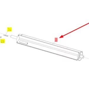 Oryginalny wirnik młocarni o numerze katalogowym 102224326, stosowany w kombajnach zbożowych marki Rostselamsh schemat