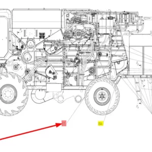 Oryginalna wiązka elektryczna bloku omłotu o numerze katalogowym 102225403, stosowana w kombajnach zbożowych marki Rostselmash schemat.