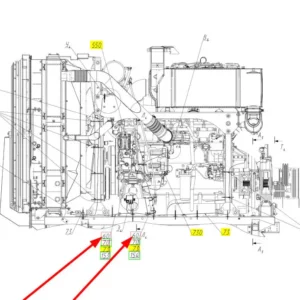 Oryginalny przewód prądnicy o numerze katalogowym 102226327, stosowany w kombajnach zbożowych marki Rostselmash schemat.