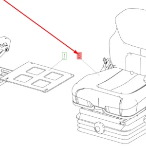 Oryginalny fotel operatora AGROMACT o numerze katalogowym 102227884, stosowany w kombajnach zbożowych marki Rostselmash schemat.
