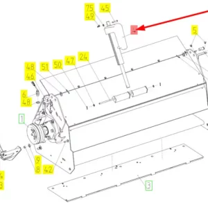 Oryginalna jednostka zasilania rozdrabniacza słomy o numerze katalogowym 102233515, stosowana w kombajnach zbożowych marki Rostselmash schemat.