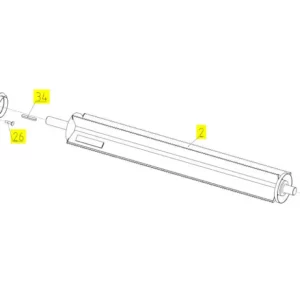 Oryginalny pierścień powłoki wirnika o numerze katalogowym 102235073, stosowany w kombajanch zbożowych marki Rostselmash schemat